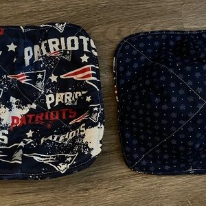 New England Patriot Themed Quilted Bowl Cozy Set of 2